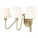 Kennedy 3 Light 23.5 inch Brushed Champagne Bronze Vanity Light Wall Light